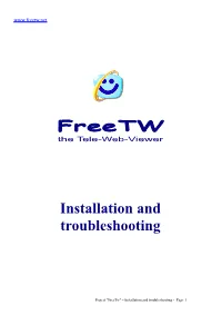 Installation and Troubleshooting