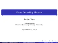Kernel Smoothing Methods