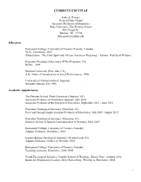 Luke A. Powery, Curriculum Vitae