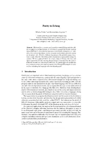 Purity in Erlang
