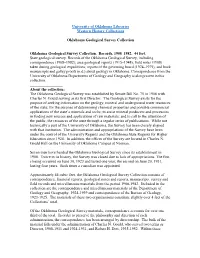 University of Oklahoma Libraries Western History Collections