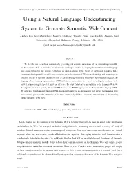 Using a Natural Language Understanding System to Generate Semantic Web Content