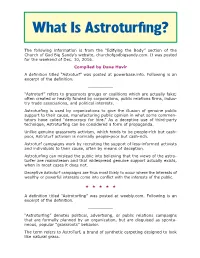 What Is Astroturfing? Churchofgodbigsandy.Com