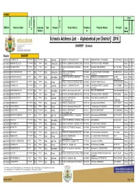 Xhariep Address List 4 March 2016.Pdf