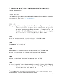 A Bibliography on the History and Archaeology of Ancient Messene1 Ancient Messene Project