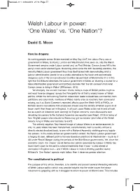 David S. Moon, Welsh Labour in Power