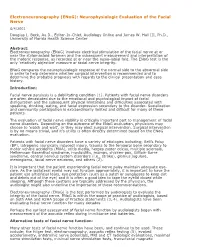 Electroneuronography (Enog): Neurophysiologic Evaluation of the Facial Nerve
