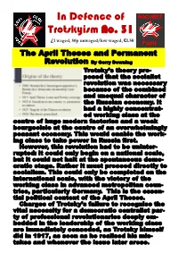 In Defence of Trotskyism No. 31