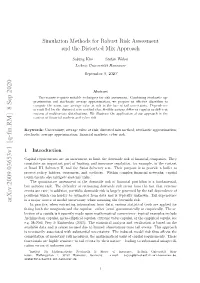 Simulation Methods for Robust Risk Assessment and the Distorted Mix