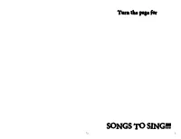 SONGS to SING!!! 72 1 out of This World! NOTES Song Book