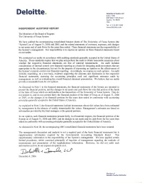THE UNIVERSITY of TEXAS SYSTEM BOARD of REGENTS As of August 31, 2006