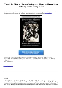 Two of the Missing: Remembering Sean Flynn and Dana Stone by Perry Deane Young Ebook