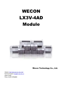 WECON LX3V-4AD Module