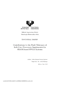 Contributions to the Fault Tolerance of Soft-Core Processors Implemented in SRAM-Based FPGA Systems