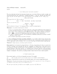 Math 3345-Real Analysis — Lecture 02 9/2/05 1. Are There Really