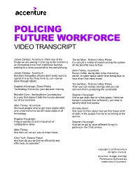 Policing Future Workforce Video Transcript