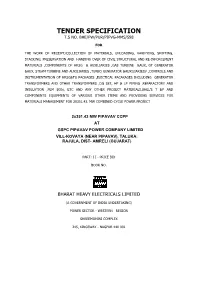 Tender Specification T.S No