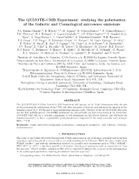 The QUIJOTE-CMB Experiment: Studying the Polarisation of the Galactic and Cosmological Microwave Emissions