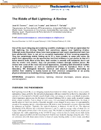 The Riddle of Ball Lightning: a Review