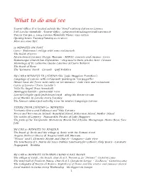 What to Do and See