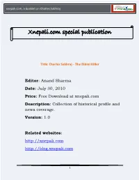 Xnepali.Com, a Booklet on Charles Sobhraj