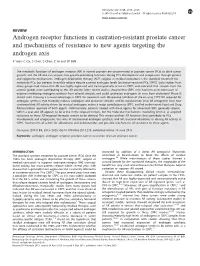 Androgen Receptor Functions in Castration-Resistant Prostate Cancer and Mechanisms of Resistance to New Agents Targeting the Androgen Axis