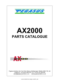 AX2000 Parts List
