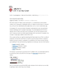 Get Started with RSS