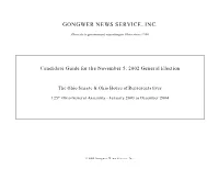 Gongwer 2002 Candidate Guide