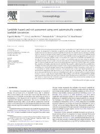 Landslide Hazard and Risk Assessment Using Semi-Automatically Created Landslide Inventories