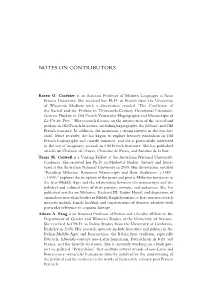 Notes on Contributors