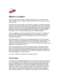 What Is a Codec?