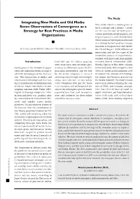 Integrating New Media and Old Media: Seven Observations Of