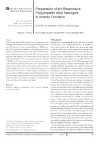 Preparation of Ph-Responsive Poly(Aspartic Acid) Nanogels in Inverse Emulsion 2017 61 1 19 Molecular Weight, Which Depends on the Source of the Polymer