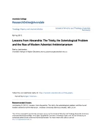 The Trinity, the Soteriological Problem and the Rise of Modern Adventist Antitrinitarianism