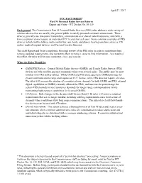 April 27, 2017 * This Document Is Being Released As Part of a "Permit-But-Disclose" Proceeding. Any Presentations Or V