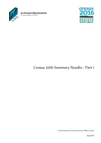 Census 2016 Summary Results - Part 1