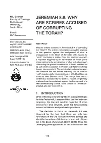 Jeremiah 8:8: Why Are Scribes Accused of Corrupting The