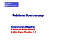 Rotational Spectroscopy