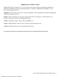 The American Association of Endocrine Surgeons Guidelines for Definitive Management of Primary Hyperparathyroidism