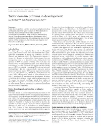 Tudor Domain Proteins in Development Jun Wei Pek1,*,‡, Amit Anand1 and Toshie Kai1,2,*