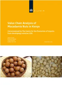 Value Chain Analysis of Macadamia Nuts in Kenya