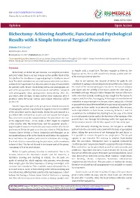 Bichectomy: Achieving Aesthetic, Funcional and Psychological Results with a Simple Intraoral Surgical Procedure