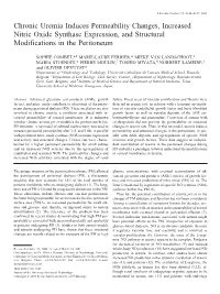 Chronic Uremia Induces Permeability Changes, Increased Nitric Oxide Synthase Expression, and Structural Modifications in the Peritoneum