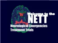 ECRN Welcome to the NETT Neurological Emergencies