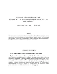 Summury of Sensor Fusion Module on Terramax