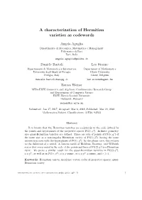A Characterization of Hermitian Varieties As Codewords