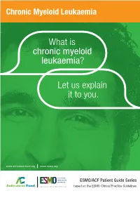 Chronic Myeloid Leukemia: a Guide for Patients