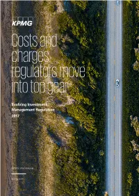 Costs and Charges: Regulators Move Into Top Gear
