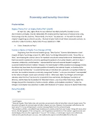 Fraternity and Sorority Overview